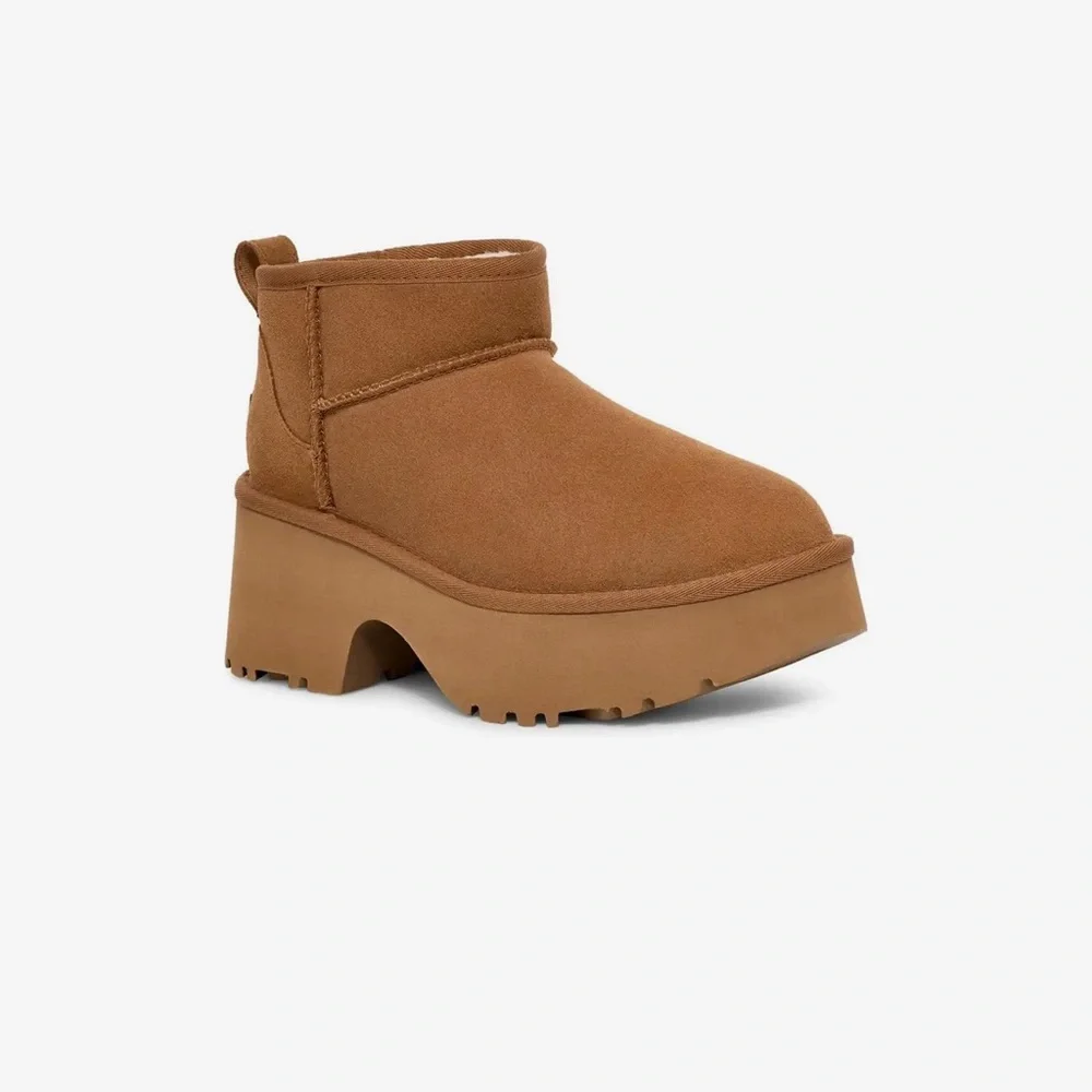 UGG Classic Ultra Mini New Heights Chestnut Women’s Boots Size 11 NWT